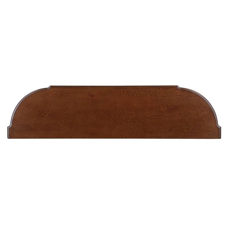 Living Room Hallway Retro Curved Wood Console Table Sofa Table with Shelf and 2 Drawers