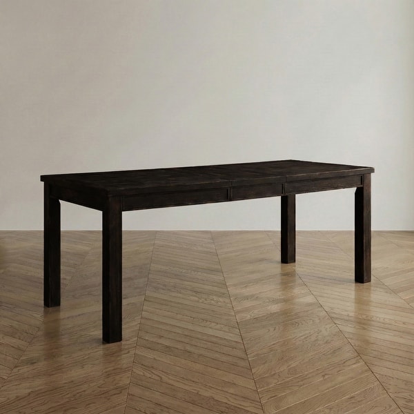 slide 2 of 15, Furniture of America Tays Contemporary Black Solid Wood Dining Table 72-Inch