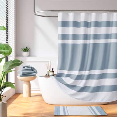 Madison Park Spa Waffle Shower Curtain with 3M Treatment