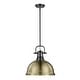 preview thumbnail 7 of 11, Duncan 1-light Hanging Dome Pendant with Rod