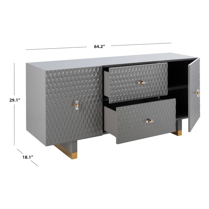 SAFAVIEH Home Kingsly Sideboard - 64"W x 18"D x 29"H