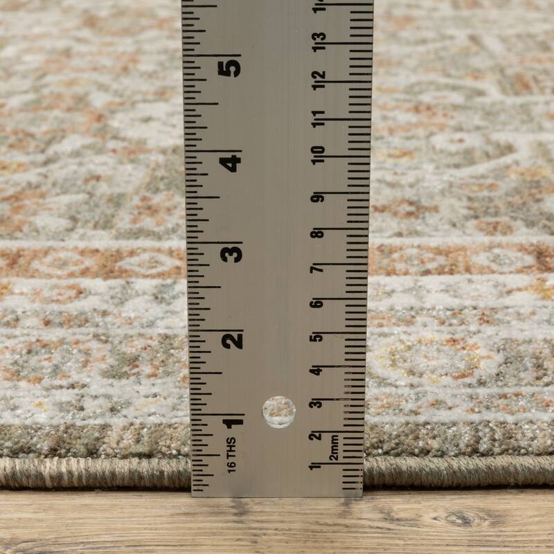 Kellan Global Medallion Rust/ Green Area Rug