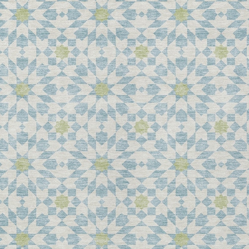 HomeRoots Floral Medallion Transitional Rectangle Outdoor Rug