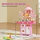preview thumbnail 6 of 9, 48 Piece Pink Plastic Kids Kitchen Playset Toy Ideal Gift for Birthdays or Any Special Occasion - 18.5 x 9.4 x 30.7 in