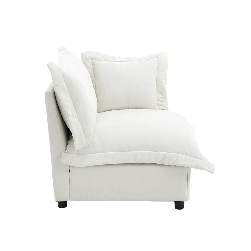 40"W Oversized Upholstered Chenille Comfy Cloud Corner Accent Chair