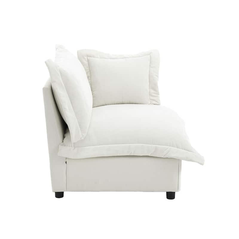 Double Layer Cushion Comfy Cloud Modular Sectional Sofa Couch Ottoman