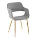 Option Grey Fabric/Gold Metal