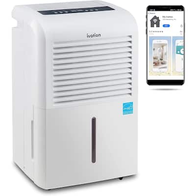 Ivation 4,500 Sq Ft Smart Wi-Fi Energy Star Dehumidifier with Hose Connector And App