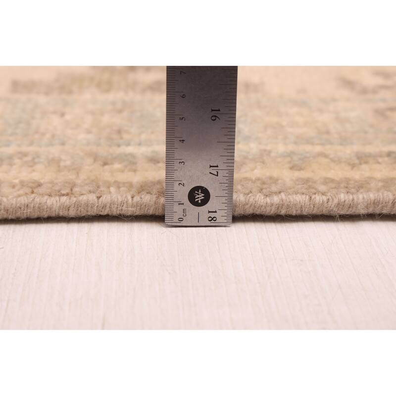 ECARPETGALLERY Hand-knotted Kavya Oushak Taupe Wool Rug - 8'11 x 12'1