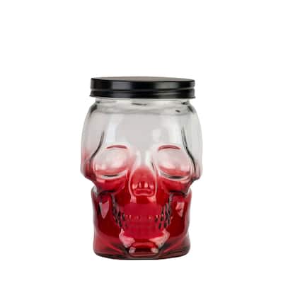 Global Amici Skull Glass Canister - 52 oz