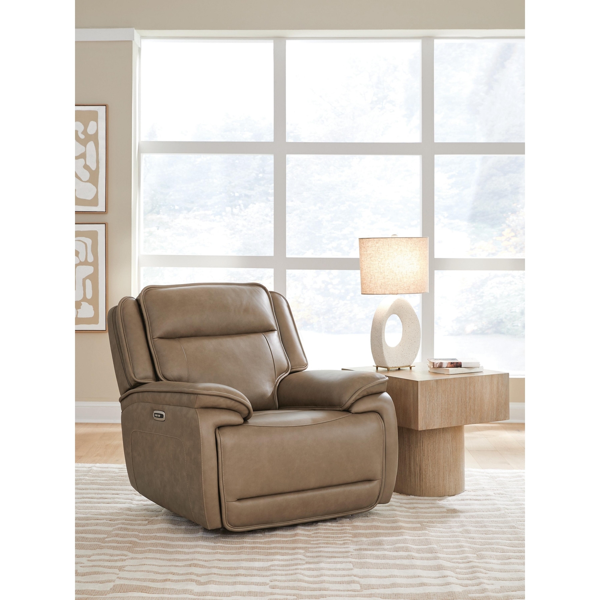 Signature Design by Ashley Rondelay Light Brown Power Recliner
