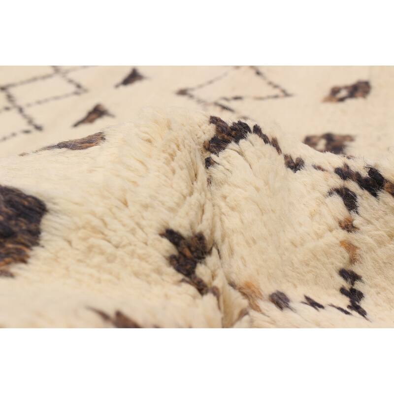 ECARPETGALLERY Hand-knotted Pak Finest Marrakesh Cream Wool Rug - 8'1 x 10'8