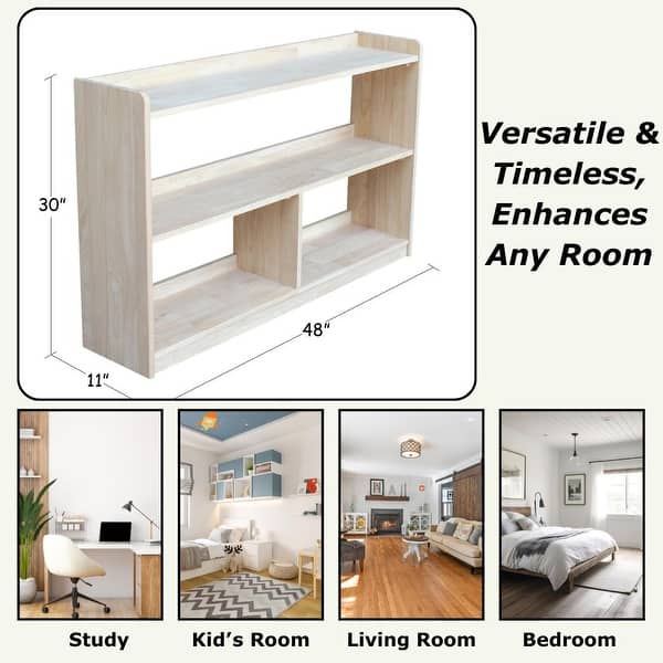 dimension image slide 0 of 2, International Concepts Abby Divided Bookcase - 30"H