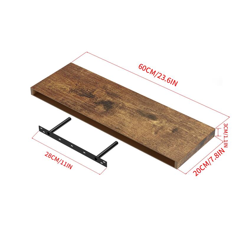 Homy Casa Wall-Mounted Floating Shelf, Set for Living, Modern Sturdy