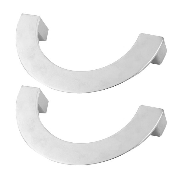 Kitchen Bedroom Metal Furniture Cupboard Drawer Cabinet Knob Handle Silver Tone 2 Pcs