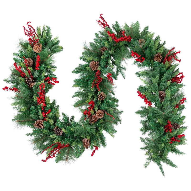 Cypress and Cedar Artificial Christmas Garland - 10' x 15" - Unlit