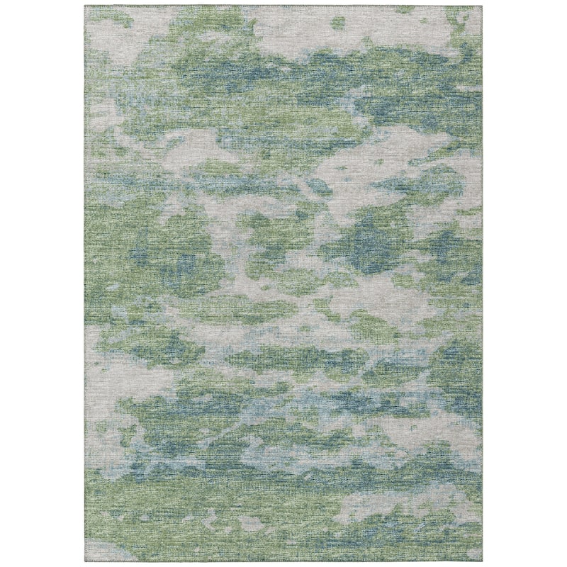 Indoor/ Outdoor Accord Modern Waves Washable Rug New