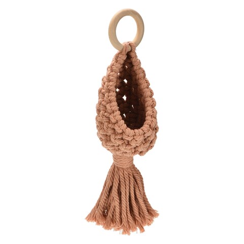 10" Macrame Hanging Planter Indoor Air Plant Pot Decorative Holder