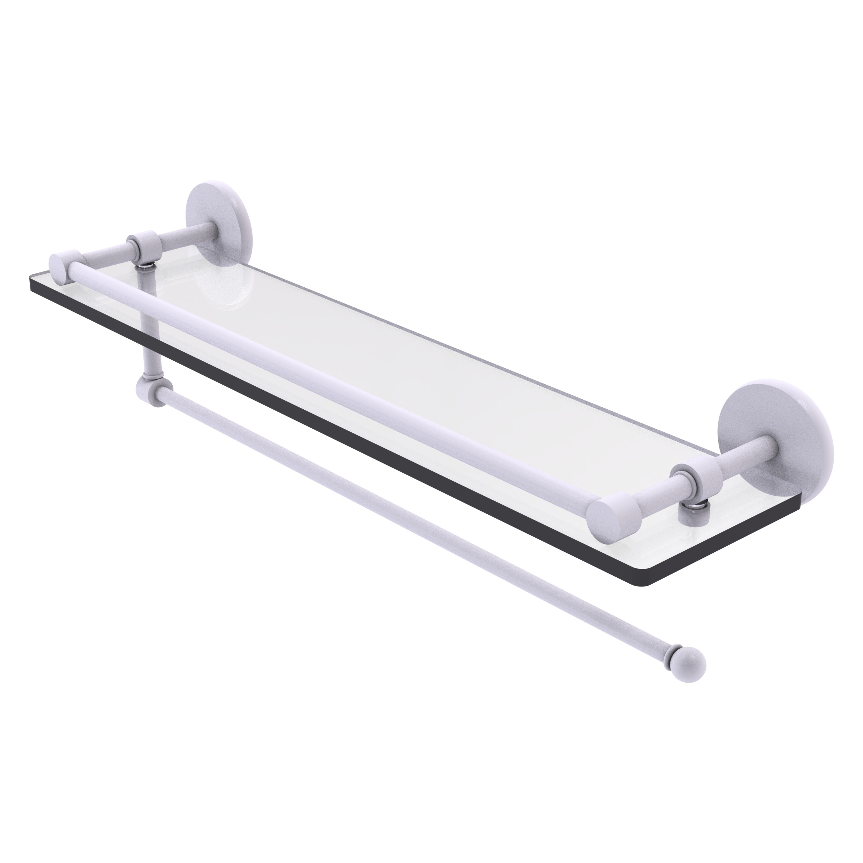 Allied Brass Prestige Skyline Collection Paper Towel Holder with 16 Inch Gallery Glass Shelf