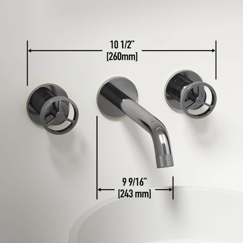 VIGO Vinca 18"L x 14"W MatteStone Vessel Sink and Cass Wall Mount Faucet Set