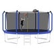preview thumbnail 6 of 9, 14ft Blue Round Outdoor Trampoline with Safety Enclosure Net and Basketball Hoop