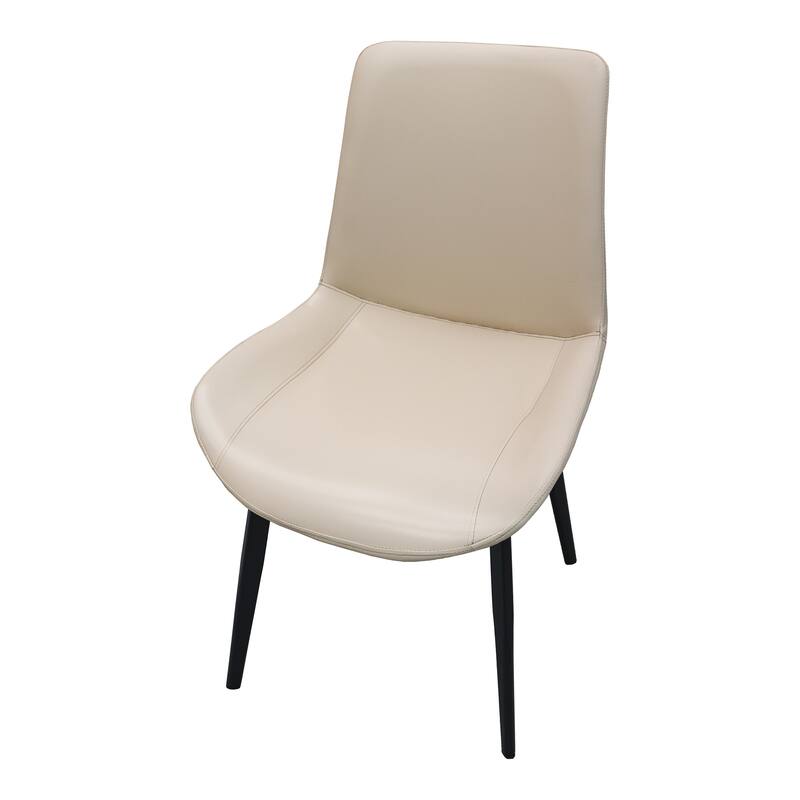 4-Piece Set, Modern PU Leather Dining Chairs Upholstered Dining Chairs with Metal Legs, for Kitchens and Dining Rooms, Beige
