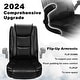 preview thumbnail 14 of 19, BOSSIN Big and Tall Office Chair Ergonomic High Back Computer Adjustable Height Leather Executive Chair with Padded Flip-up Arms