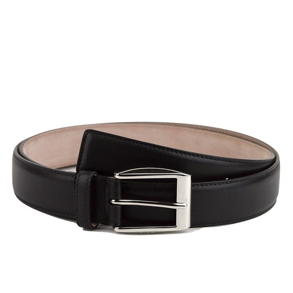 Shop Gucci Men&#39;s Black Classic Leather Belt With Silver Buckle 336831 1000 - Free Shipping Today ...