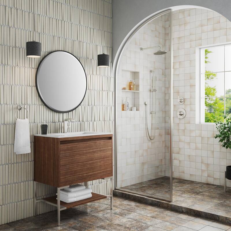 James Martin Vanities 805-V31.5-BN-GW Mantova 32" Single Basin Poplar