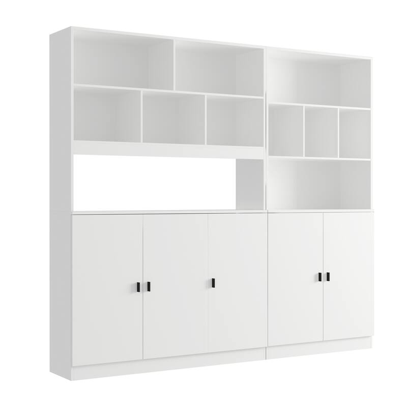 Timechee Combined Bookcase Display Cabinet Pantry Kitchen Cabinet