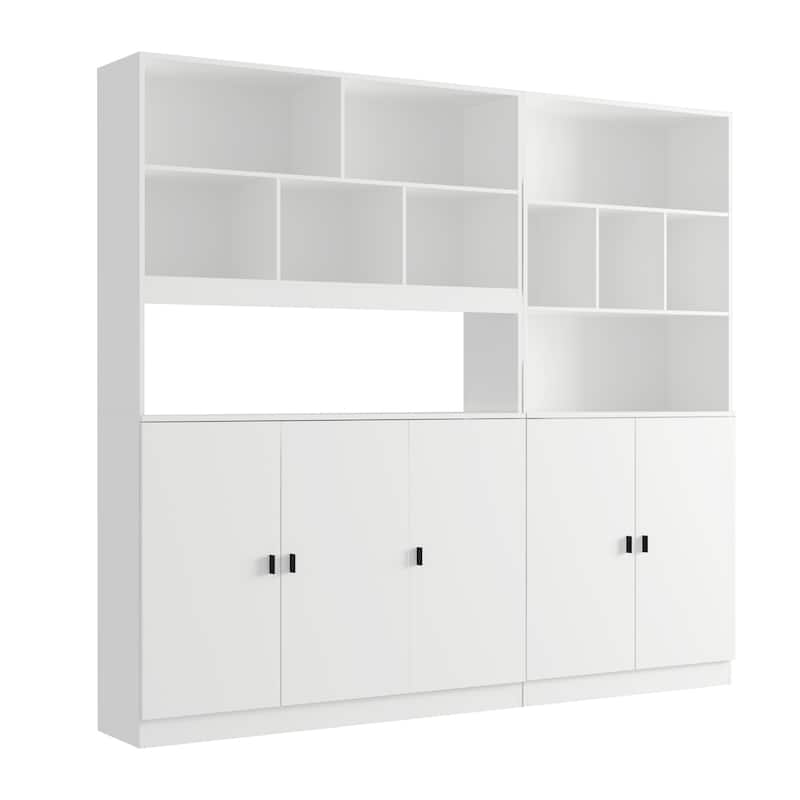 Timechee Combined Bookcase Kitchen Cabinet Display Cabinet Pantry