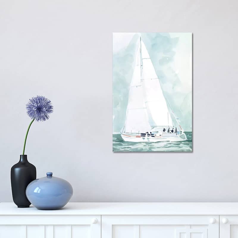 iCanvas "Soft Sailboat IV" by Emma Scarvey Canvas Print - 18x12x1.5