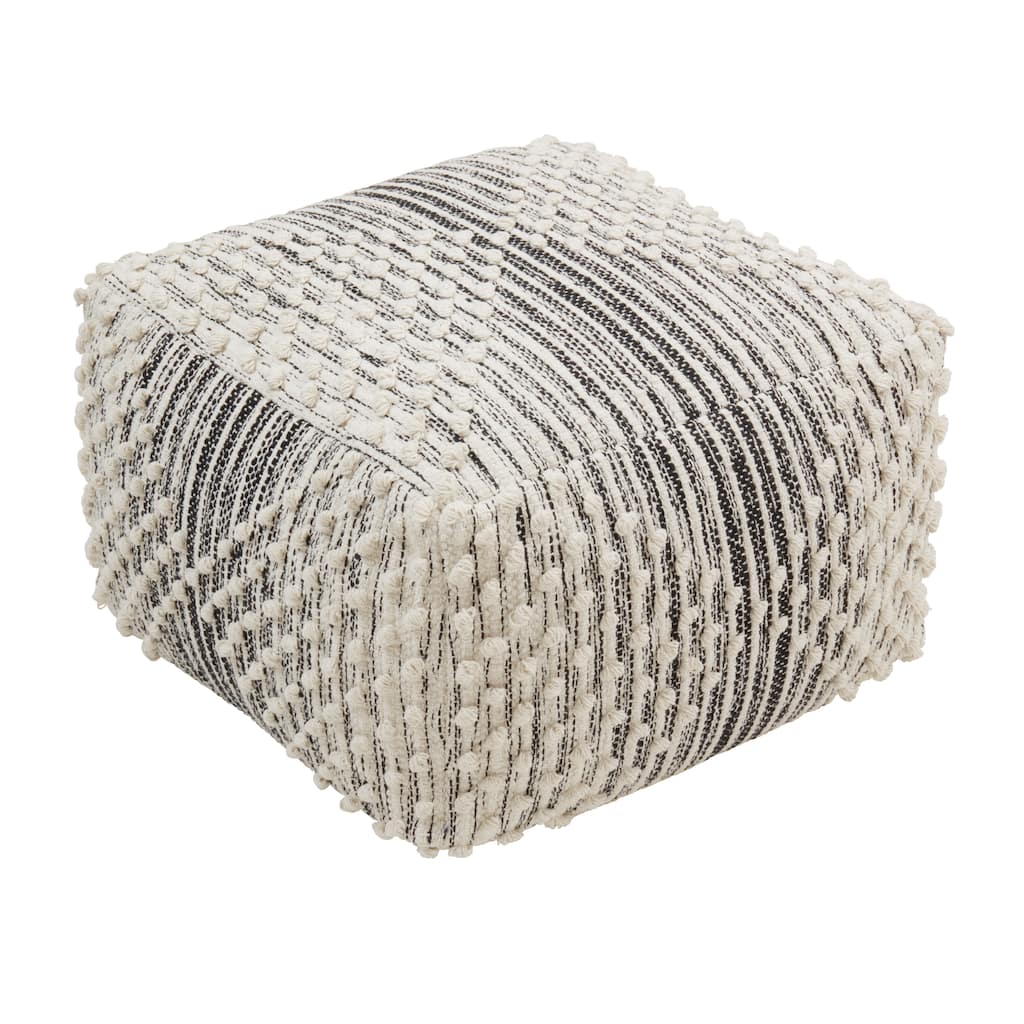 Diamond Stripe Motif Lounge Pouf