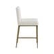 preview thumbnail 16 of 24, 247 Shop At Home Lalia Modern Hammered Metal Square Back Counter Height Dining Chair
