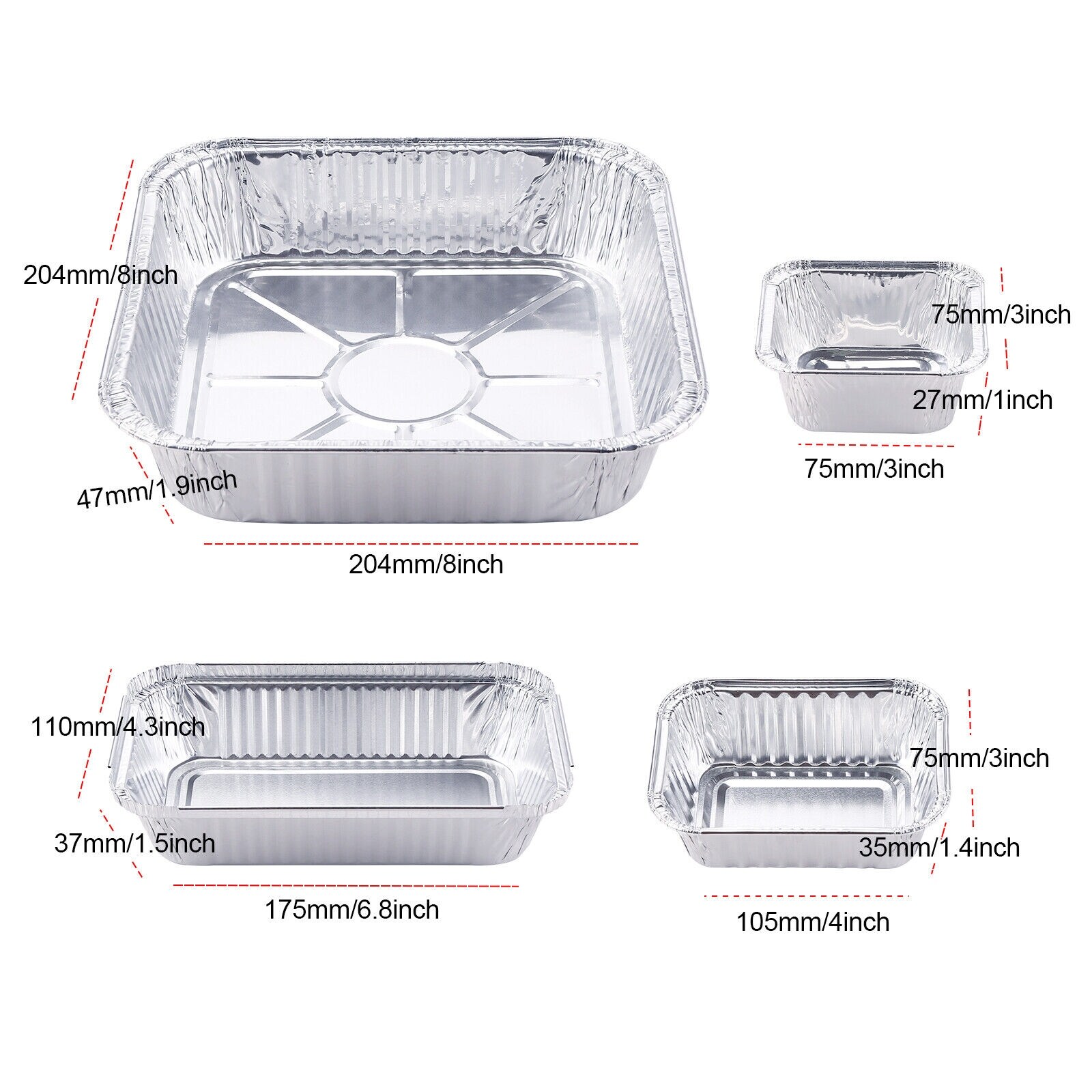Aluminum Pans Cookie Sheet Baking Pans, Disposable Aluminum Foil Trays  -Durable Nonstick Baking Sheets,for Picnic or Taking Food on A Day Trip.  25PCS 