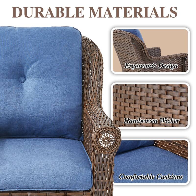 2 Piece Outdoor Arm Chair with Cushion