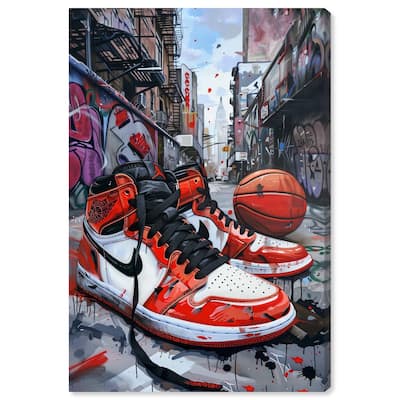 Streetwise Sneakers Canvas by Art Remedy, Gallery Wrapped