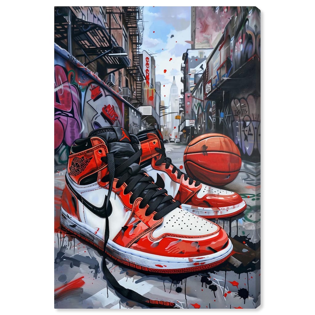 Streetwise Sneakers Canvas by Art Remedy, Gallery Wrapped