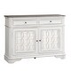 preview thumbnail 9 of 16, Magnolia Manor Antique White Weathered Bark Hutch & Buffet
