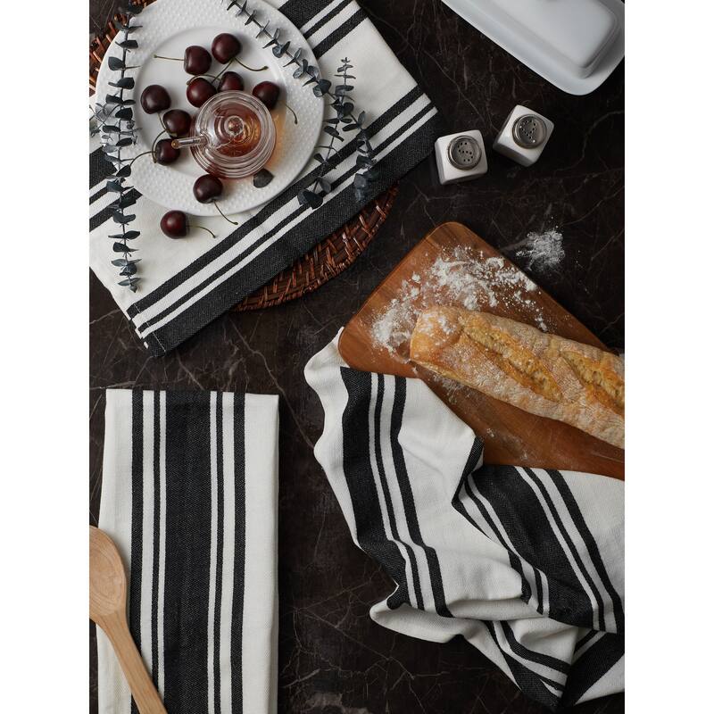 DII Vintage Red Chef Stripe Dishtowel (Set of 3)