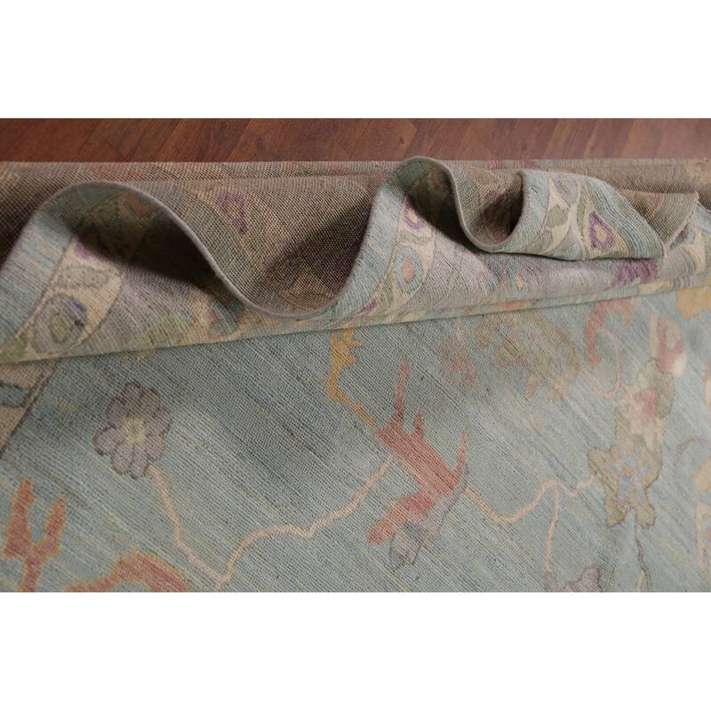 Turkish Oushak Vegetable Dye Turkish Large Rug Handmade Wool Carpet - 10'2"x 13'7"