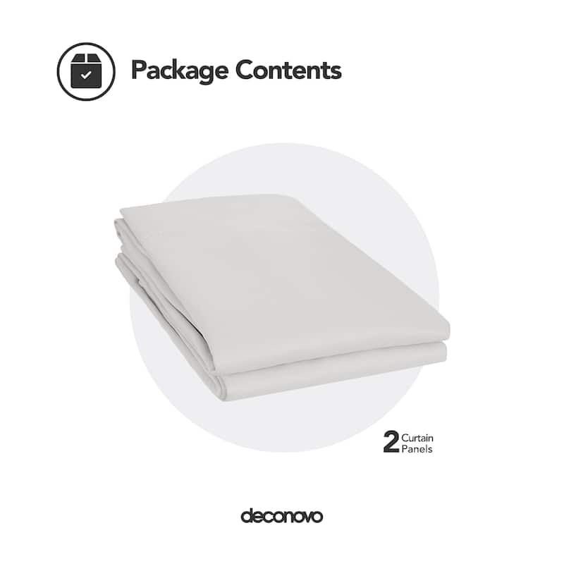 Deconovo Square Grommet Curtain Panel Pair(2 Panel)