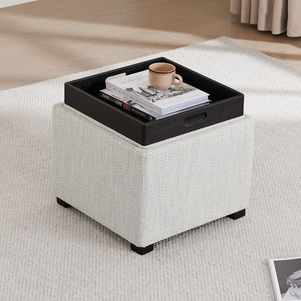Spruce & Spring Ethan Storage Stool Ottoman