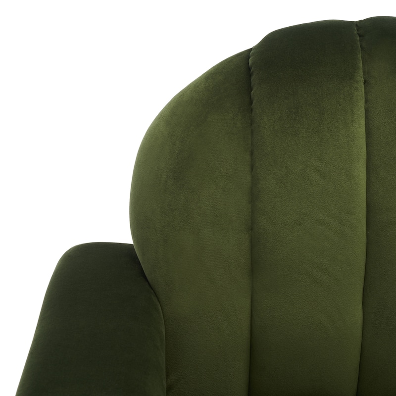 SAFAVIEH Couture Sassa Channel Tufted Accent Chair - 33" W x 34" D x 32" H - 33Wx34Dx32H