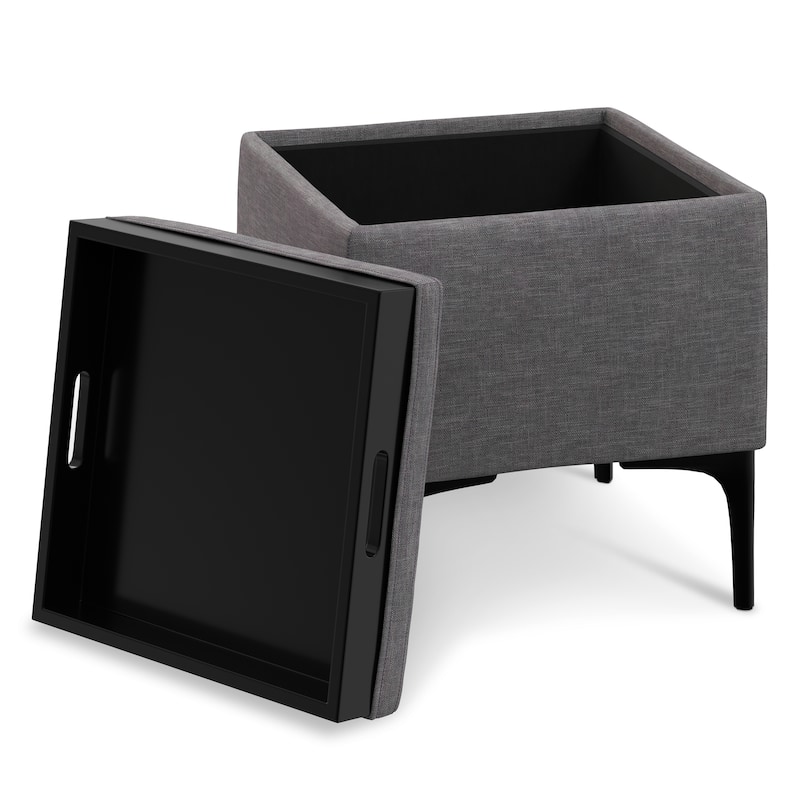 Natasha Storage Ottoman with Tray