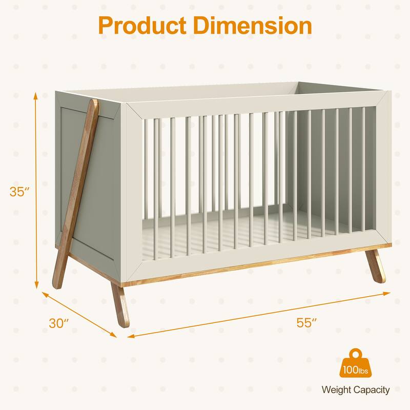 4-in-1 Convertible Baby Crib