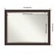preview thumbnail 16 of 33, Beveled Wood Bathroom Wall Mirror - Lara Bronze Frame - Lara Bronze 44 x 34 in