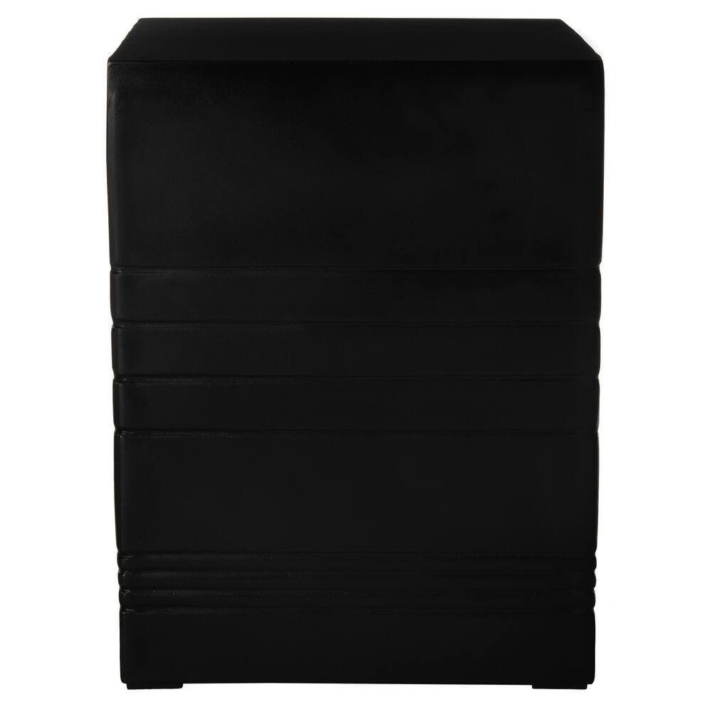 SAFAVIEH Outdoor Franziska Concrete Accent Stool - 13.78" W x 13.78" L x 18.11" H - 14Wx14Dx18H