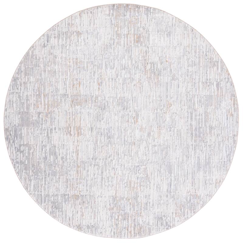 Martha Stewart by SAFAVIEH Sabiene Modern Rug - 6'7" Round - Ivory/Beige