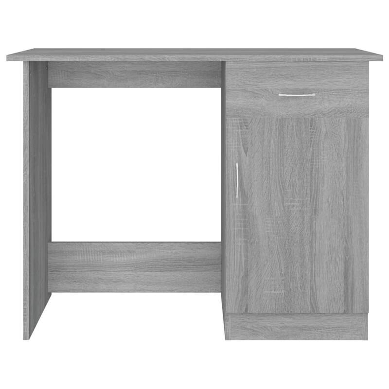 vidaXL Desk Grey Sonoma Engineered Wood Standard desk size Desk